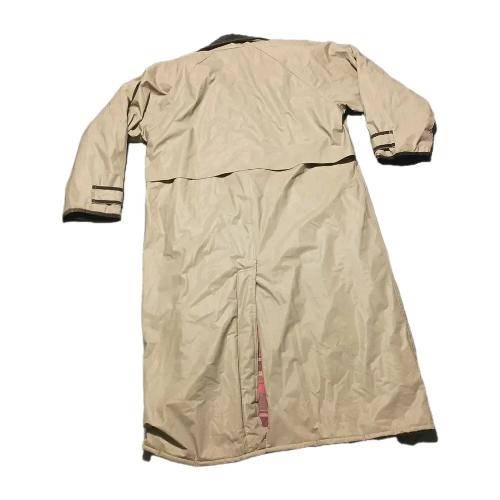 Vintage Misty Harbor Rain Jacket Trench Coat M Slicker Flannel Lining Trenchcoat